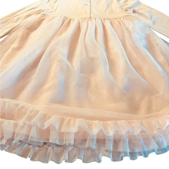 The Little White Company London Elegant Pale Pink Kids Formal Dress Size 5-6Y - Picture 7 of 10
